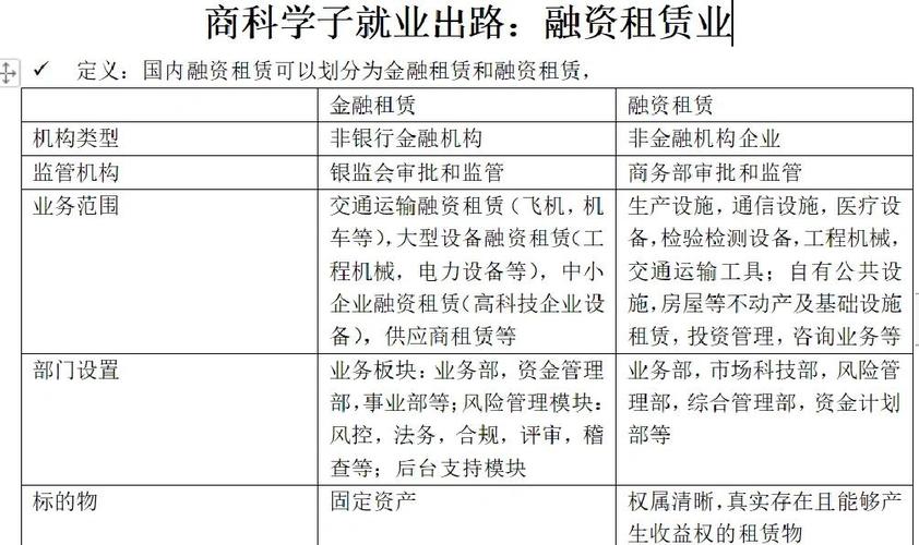 融资租赁项目