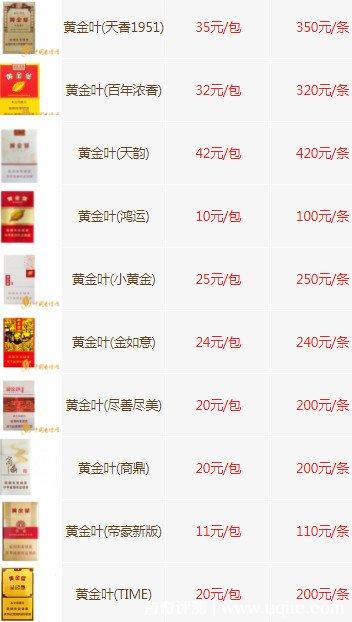 黄金叶细支大全图
