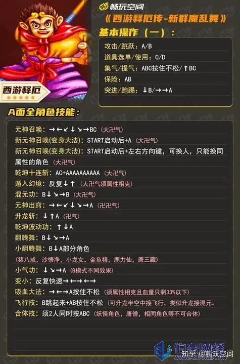 西游记孙悟空出招表缩略图