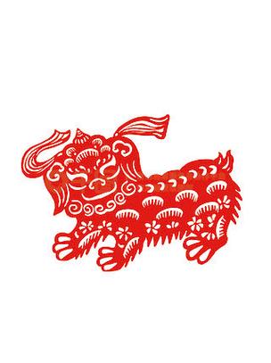 狮子的吉祥语四字图标
