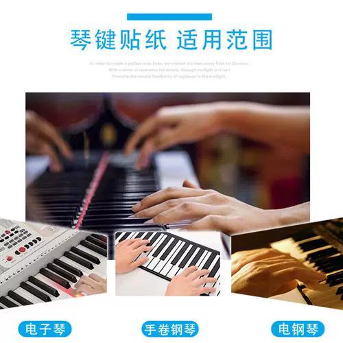 手卷钢琴49键贴纸怎么贴截图