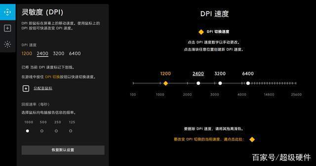鼠标回报率125和1000的区别