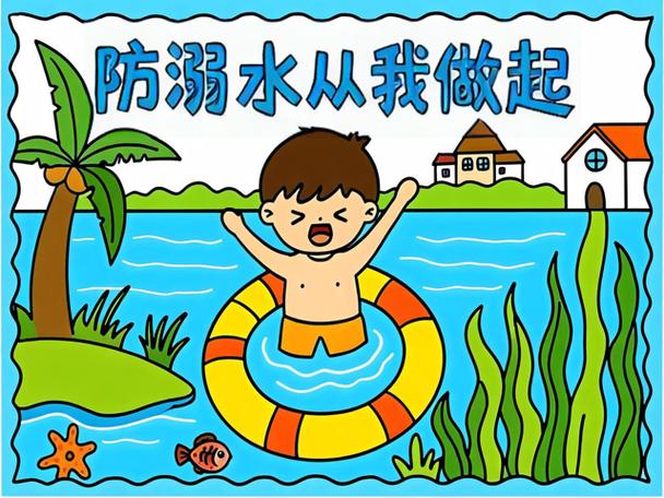 防溺水画100张缩略图