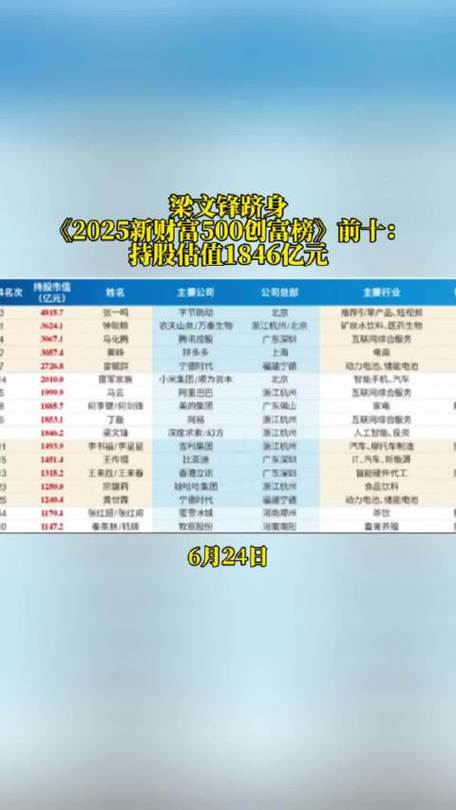 梁文峰的持仓明细