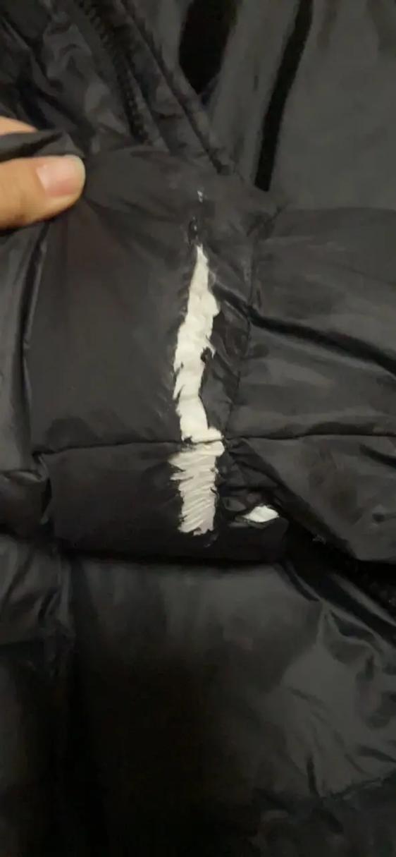 羽绒服洗完了有痕迹