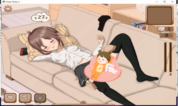 开始一个女孩睡觉游戏图标
