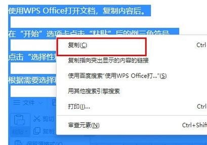 怎样选择性复制粘贴