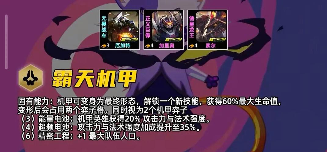 金铲铲之战战斗机甲羁绊