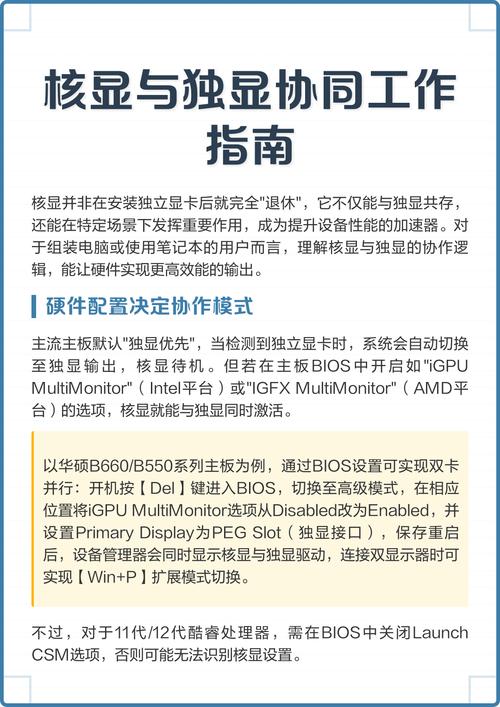 让核显和独显一起工作