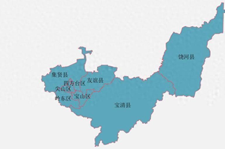 黑龙江双鸭山市地图