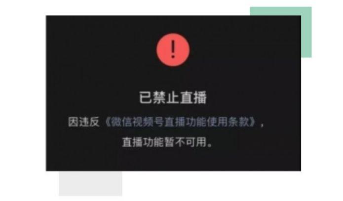 视频号被禁止直播