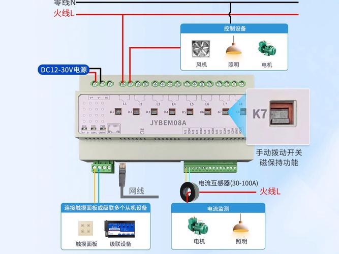 8路智能照明模块接线