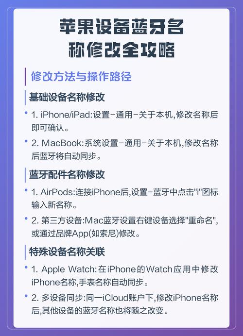 苹果蓝牙设备改名截图