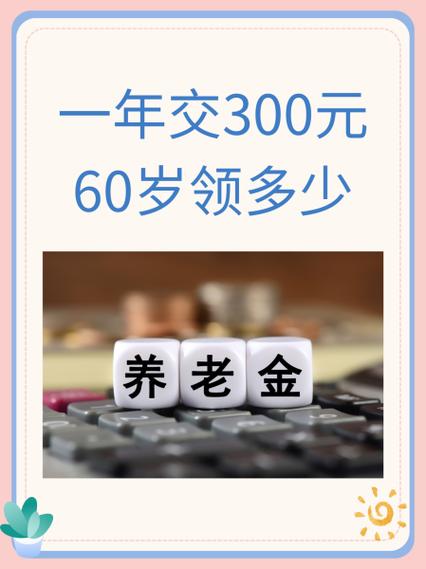 一年交300元60岁领多少