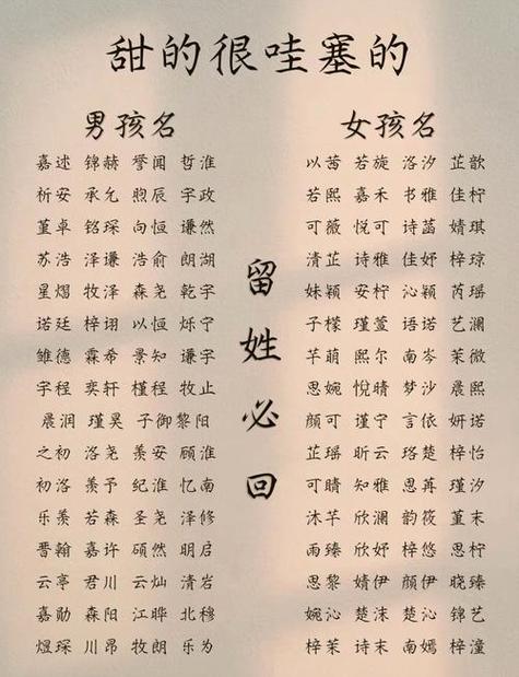 女孩起名常用1000字