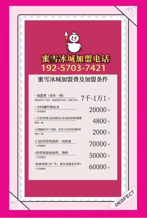 蜜雪冰城加盟条件缩略图