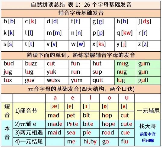 ane自然拼读发音