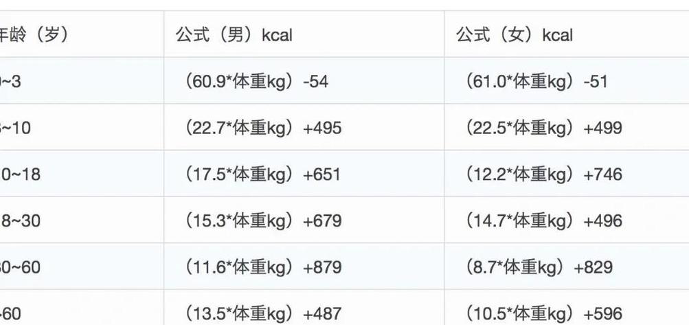 女生静息能量正常范围