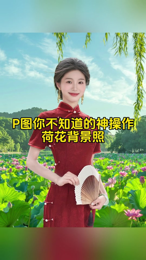抖音荷花连连特效怎么做截图