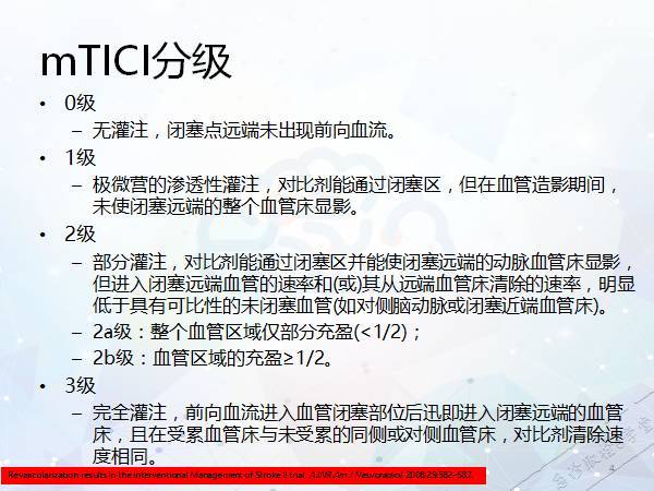 tici分级标准脑血管