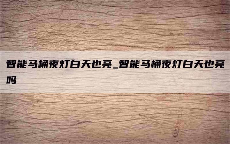 马桶夜灯白天一直亮着截图