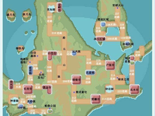口袋妖怪白金精灵分布地点图标