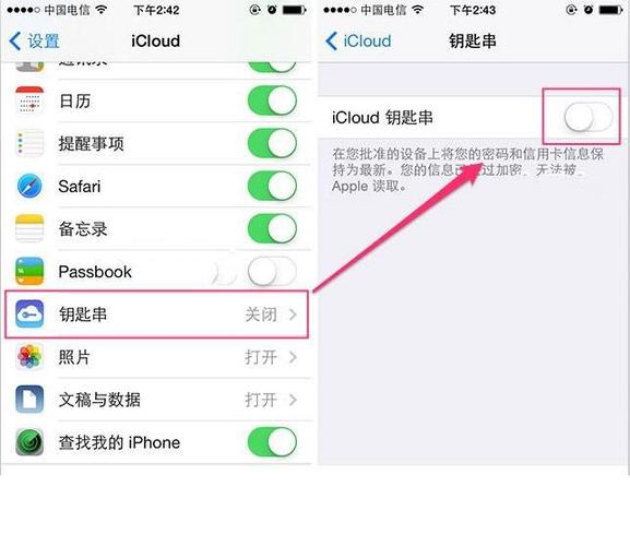 苹果手机的钥匙串在哪截图