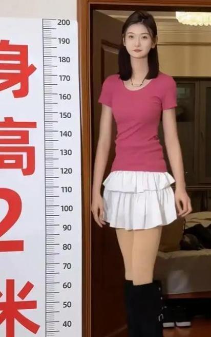 美女身高疯长巨人