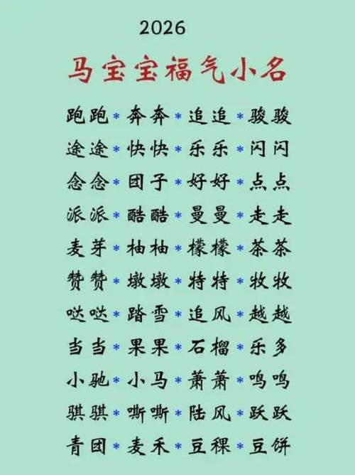 马宝宝取名字大全男孩截图
