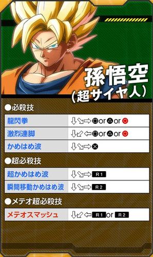 psp龙珠tagvs出招表