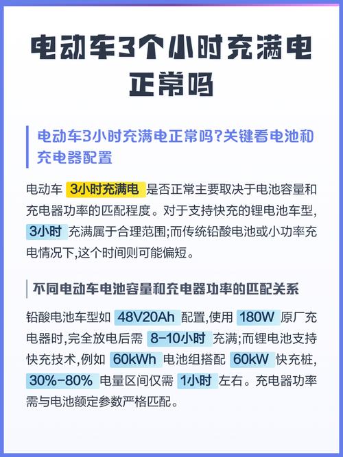电动车3个小时充满电正常吗