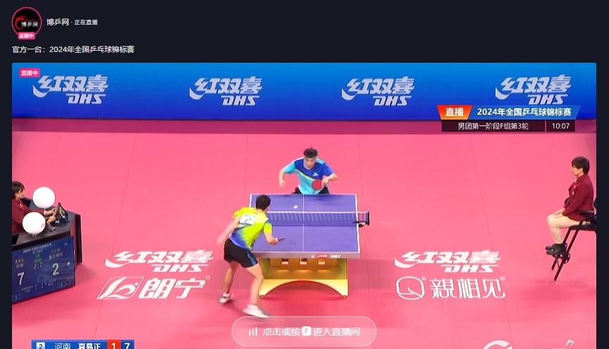 乒乓球比赛直播