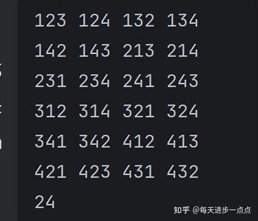 123456不重复排列组合
