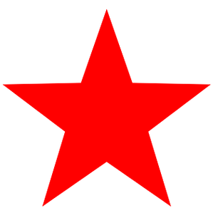 红色五角星符号图标