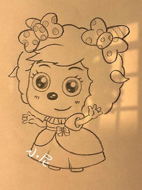 美羊羊拟人简笔画
