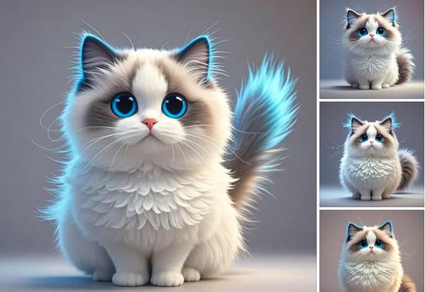3D猫咪针织