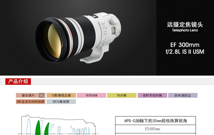 佳能300定焦镜头f2.8截图