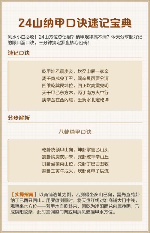 二十四山向速记口诀缩略图