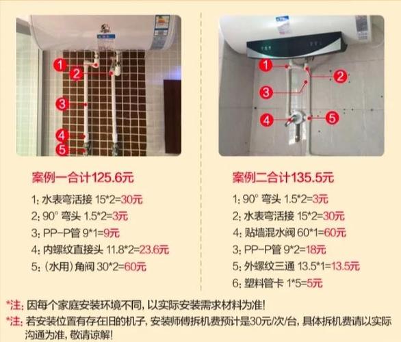 热水器安装费50元