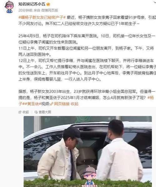曝杨子新女友已秘密产子
