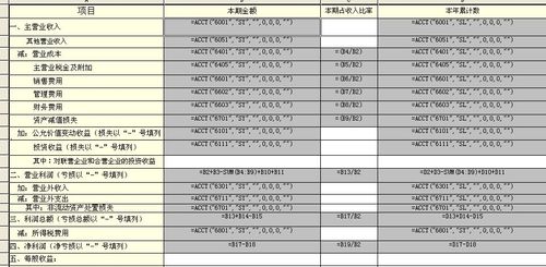 金蝶迷你版利润表的计算公式缩略图