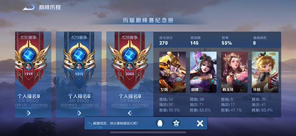 王者荣耀历史战绩缩略图