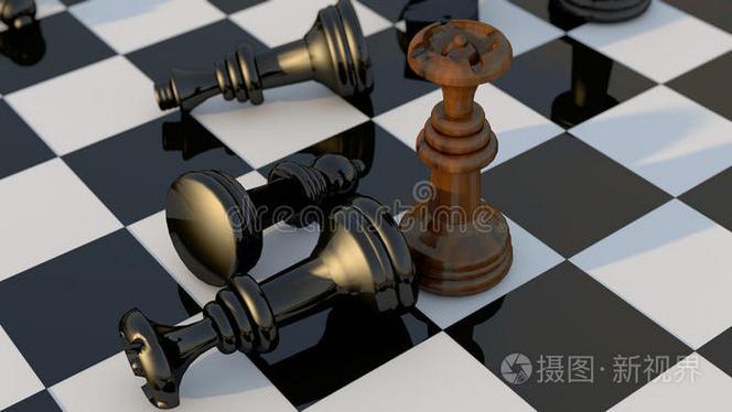 国际象棋剩一个兵怎么赢皇后