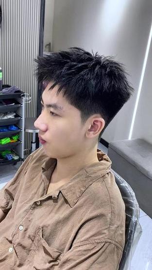 男士两侧头发打短发图片