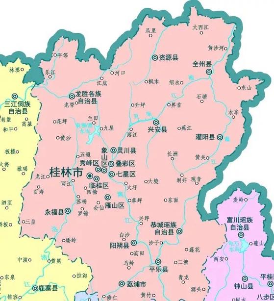 桂林各县地图缩略图