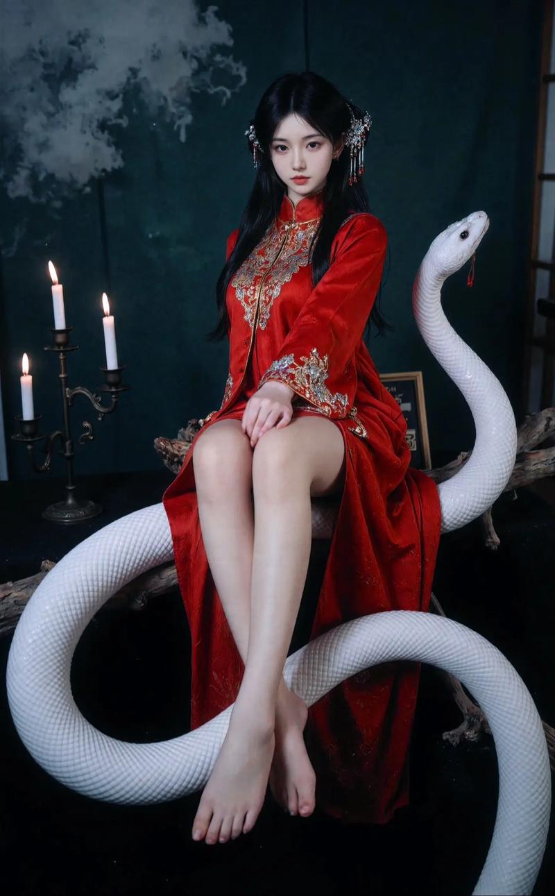 合欢九尾狐仙腿被蛇缠腰了