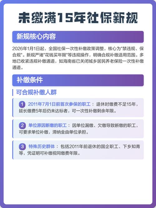 社保新规来了,没交满15