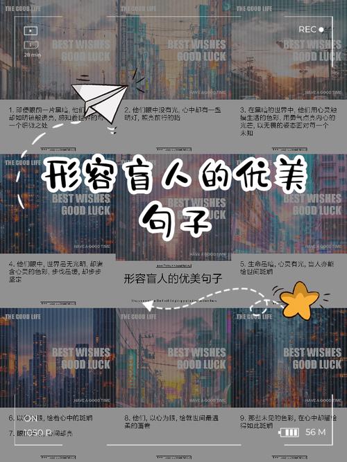 关于盲人的唯美句子