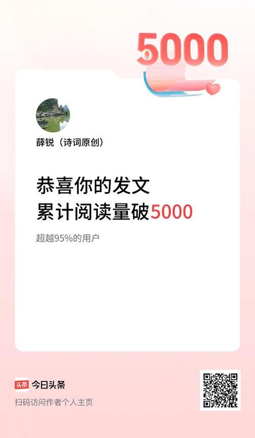 头条5000阅读量 收益