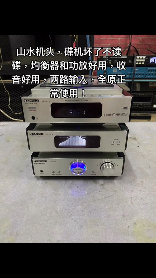 山水功放后面的接口图解